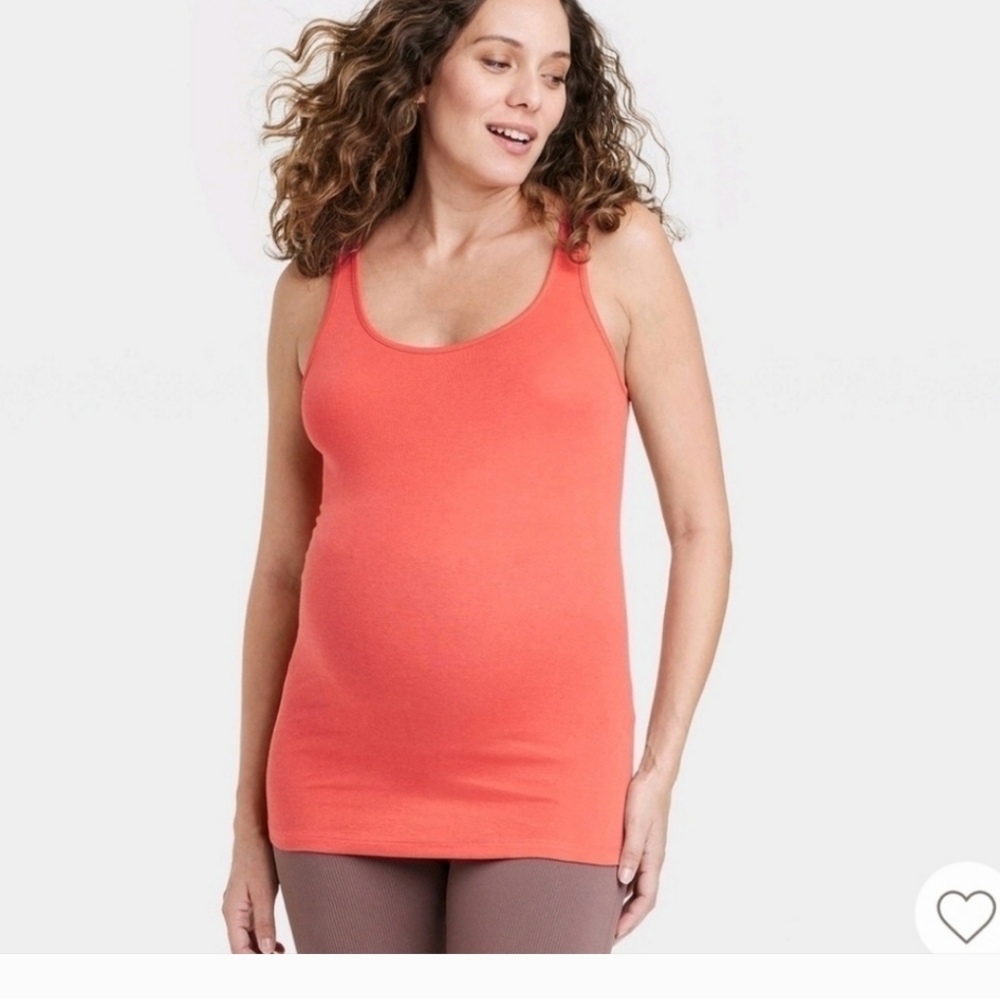 ❤️10/$16 New cute coral maternity tank